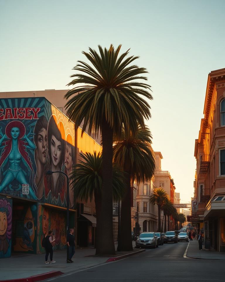 Mission neighborhood street scene