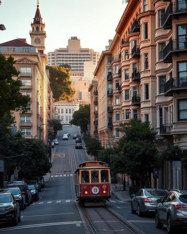 Nob Hill neighborhood street scene