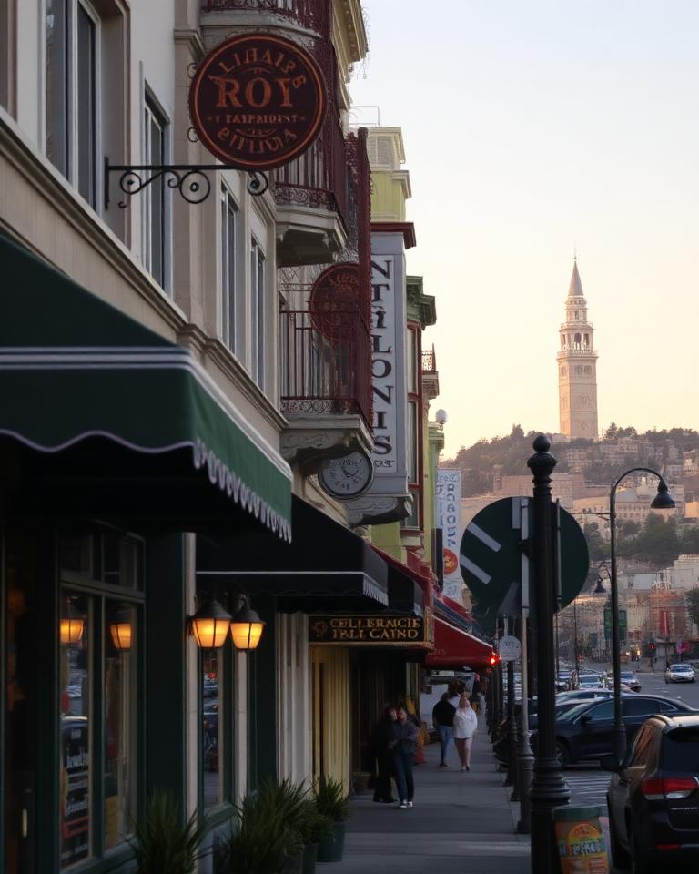 North Beach neighborhood street scene