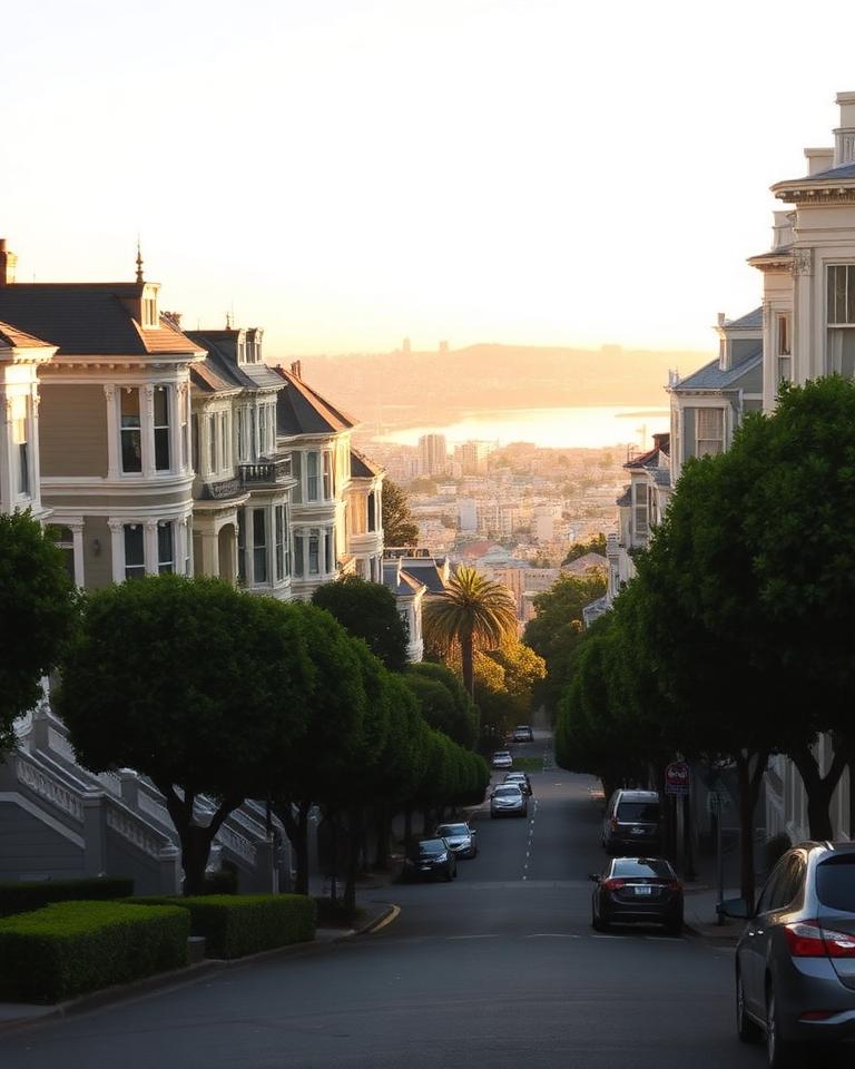 Pacific Heights neighborhood street scene