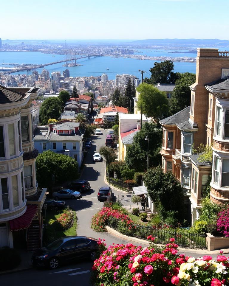 Russian Hill neighborhood street scene
